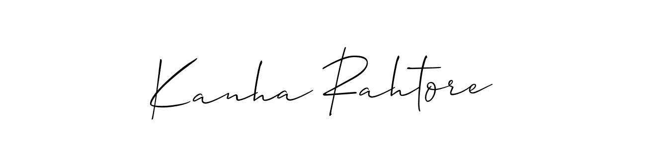 The best way (Allison_Script) to make a short signature is to pick only two or three words in your name. The name Kanha Rahtore include a total of six letters. For converting this name. Kanha Rahtore signature style 2 images and pictures png