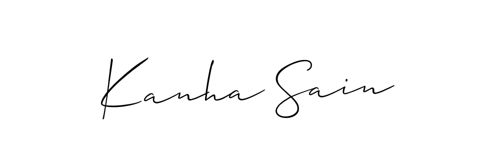 Also we have Kanha Sain name is the best signature style. Create professional handwritten signature collection using Allison_Script autograph style. Kanha Sain signature style 2 images and pictures png