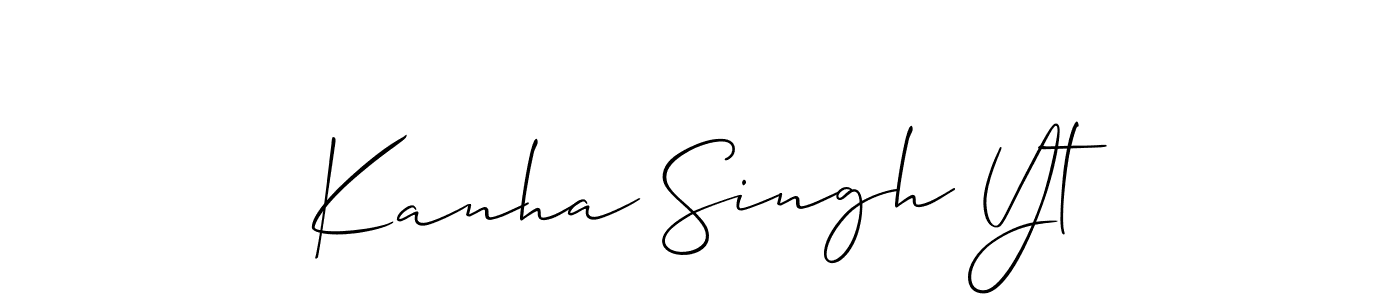 Similarly Allison_Script is the best handwritten signature design. Signature creator online .You can use it as an online autograph creator for name Kanha Singh Yt. Kanha Singh Yt signature style 2 images and pictures png