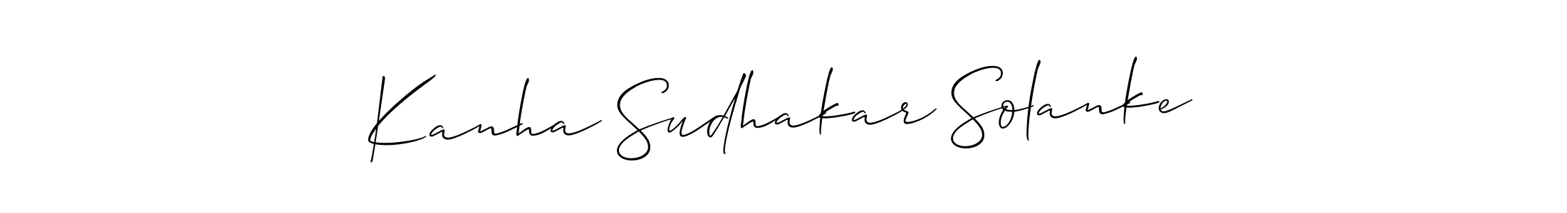 You can use this online signature creator to create a handwritten signature for the name Kanha Sudhakar Solanke. This is the best online autograph maker. Kanha Sudhakar Solanke signature style 2 images and pictures png