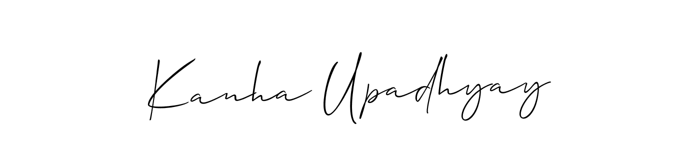 Make a short Kanha Upadhyay signature style. Manage your documents anywhere anytime using Allison_Script. Create and add eSignatures, submit forms, share and send files easily. Kanha Upadhyay signature style 2 images and pictures png