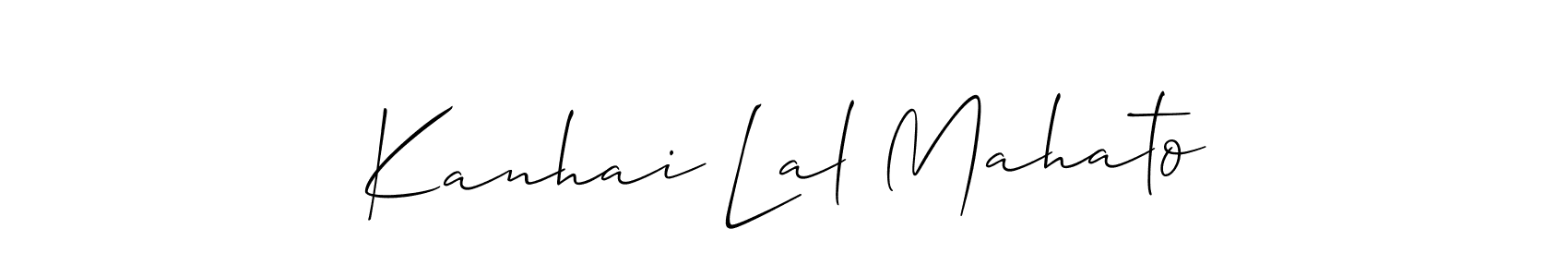 Design your own signature with our free online signature maker. With this signature software, you can create a handwritten (Allison_Script) signature for name Kanhai Lal Mahato. Kanhai Lal Mahato signature style 2 images and pictures png