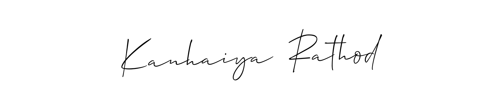 Make a beautiful signature design for name Kanhaiya  Rathod. Use this online signature maker to create a handwritten signature for free. Kanhaiya  Rathod signature style 2 images and pictures png