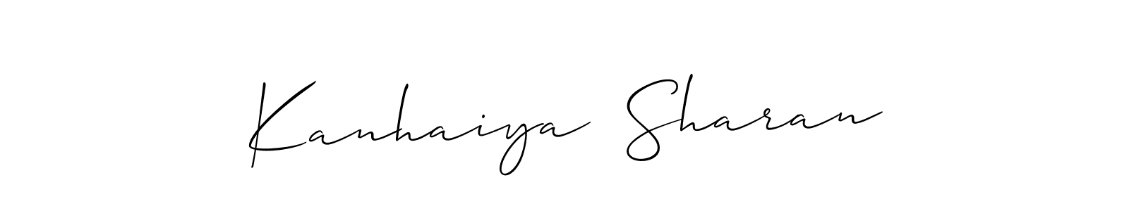 Also we have Kanhaiya  Sharan name is the best signature style. Create professional handwritten signature collection using Allison_Script autograph style. Kanhaiya  Sharan signature style 2 images and pictures png
