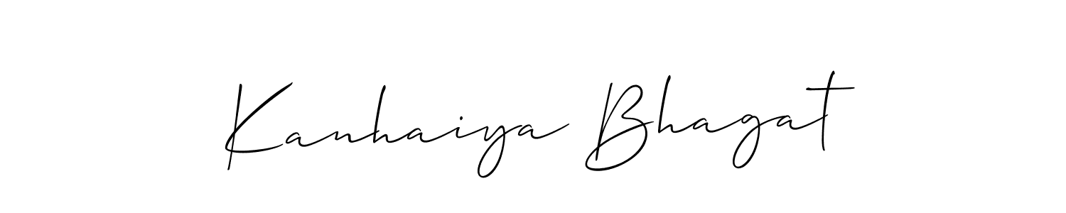 Similarly Allison_Script is the best handwritten signature design. Signature creator online .You can use it as an online autograph creator for name Kanhaiya Bhagat. Kanhaiya Bhagat signature style 2 images and pictures png