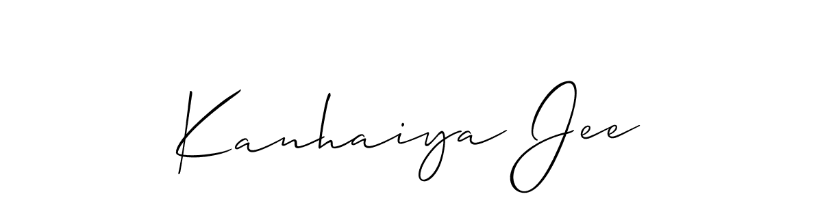 Make a beautiful signature design for name Kanhaiya Jee. With this signature (Allison_Script) style, you can create a handwritten signature for free. Kanhaiya Jee signature style 2 images and pictures png