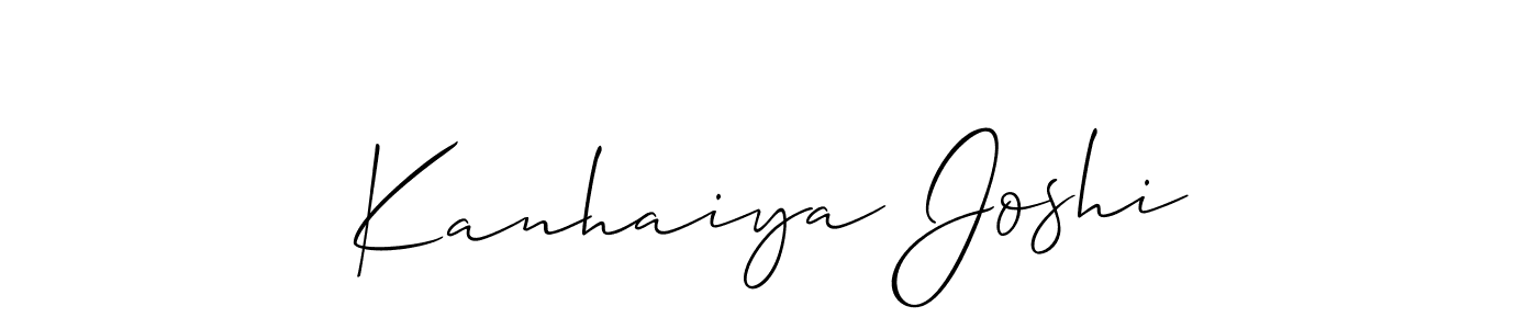Similarly Allison_Script is the best handwritten signature design. Signature creator online .You can use it as an online autograph creator for name Kanhaiya Joshi. Kanhaiya Joshi signature style 2 images and pictures png