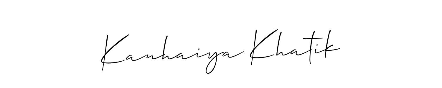 Best and Professional Signature Style for Kanhaiya Khatik. Allison_Script Best Signature Style Collection. Kanhaiya Khatik signature style 2 images and pictures png