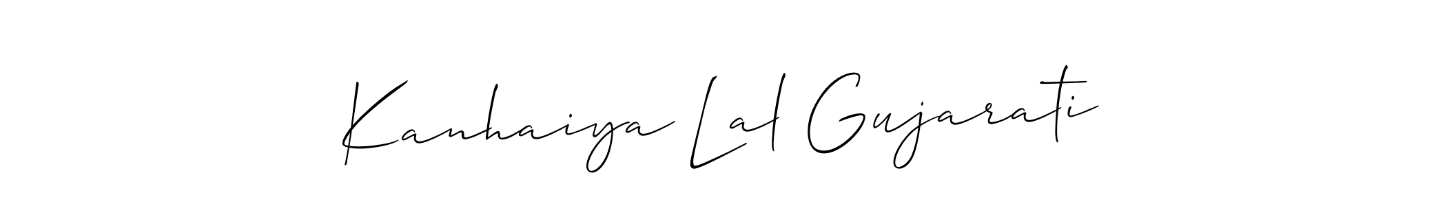 How to make Kanhaiya Lal Gujarati signature? Allison_Script is a professional autograph style. Create handwritten signature for Kanhaiya Lal Gujarati name. Kanhaiya Lal Gujarati signature style 2 images and pictures png