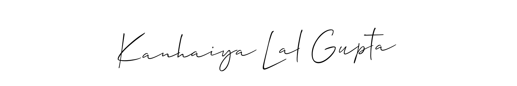 Also You can easily find your signature by using the search form. We will create Kanhaiya Lal Gupta name handwritten signature images for you free of cost using Allison_Script sign style. Kanhaiya Lal Gupta signature style 2 images and pictures png