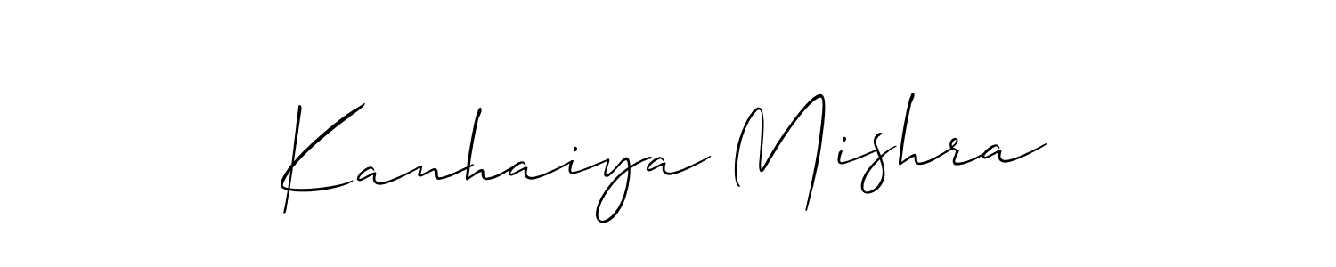 Use a signature maker to create a handwritten signature online. With this signature software, you can design (Allison_Script) your own signature for name Kanhaiya Mishra. Kanhaiya Mishra signature style 2 images and pictures png