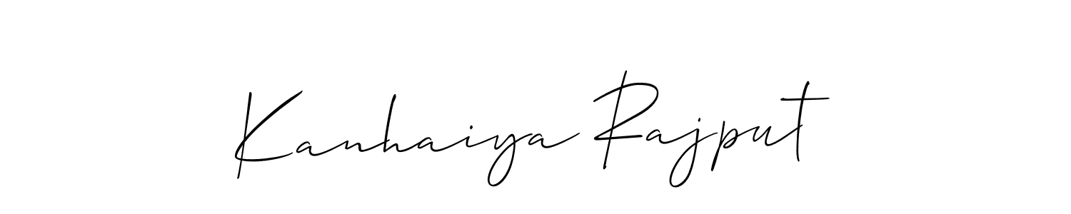 Design your own signature with our free online signature maker. With this signature software, you can create a handwritten (Allison_Script) signature for name Kanhaiya Rajput. Kanhaiya Rajput signature style 2 images and pictures png