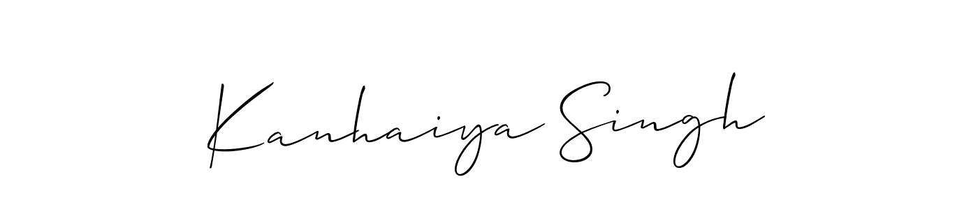 How to make Kanhaiya Singh signature? Allison_Script is a professional autograph style. Create handwritten signature for Kanhaiya Singh name. Kanhaiya Singh signature style 2 images and pictures png