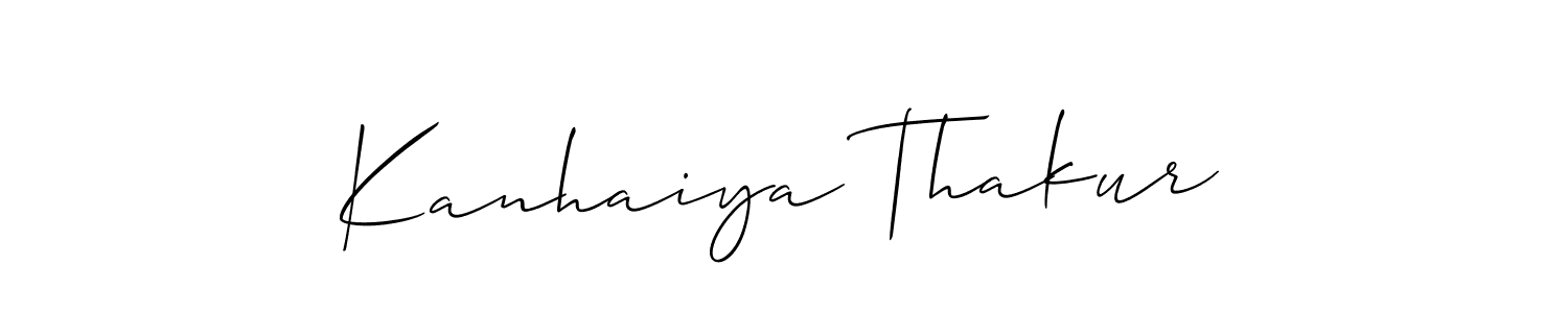 It looks lik you need a new signature style for name Kanhaiya Thakur. Design unique handwritten (Allison_Script) signature with our free signature maker in just a few clicks. Kanhaiya Thakur signature style 2 images and pictures png