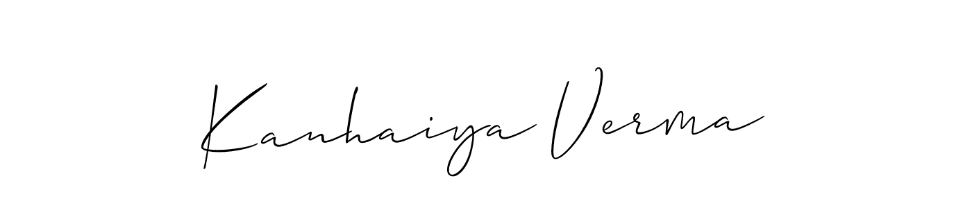 How to make Kanhaiya Verma signature? Allison_Script is a professional autograph style. Create handwritten signature for Kanhaiya Verma name. Kanhaiya Verma signature style 2 images and pictures png