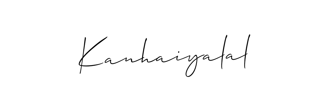 Design your own signature with our free online signature maker. With this signature software, you can create a handwritten (Allison_Script) signature for name Kanhaiyalal. Kanhaiyalal signature style 2 images and pictures png