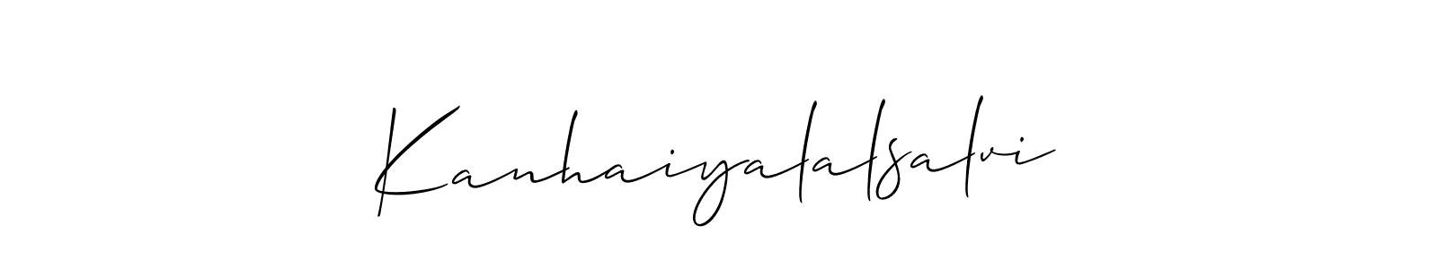 Kanhaiyalalsalvi stylish signature style. Best Handwritten Sign (Allison_Script) for my name. Handwritten Signature Collection Ideas for my name Kanhaiyalalsalvi. Kanhaiyalalsalvi signature style 2 images and pictures png