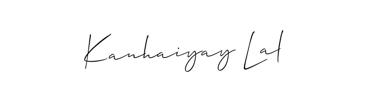 How to Draw Kanhaiyay Lal signature style? Allison_Script is a latest design signature styles for name Kanhaiyay Lal. Kanhaiyay Lal signature style 2 images and pictures png