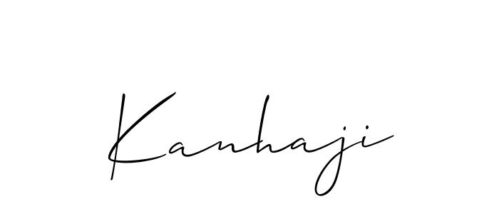 Allison_Script is a professional signature style that is perfect for those who want to add a touch of class to their signature. It is also a great choice for those who want to make their signature more unique. Get Kanhaji name to fancy signature for free. Kanhaji signature style 2 images and pictures png