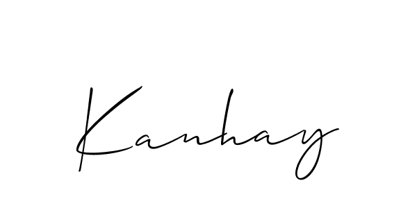 Best and Professional Signature Style for Kanhay. Allison_Script Best Signature Style Collection. Kanhay signature style 2 images and pictures png
