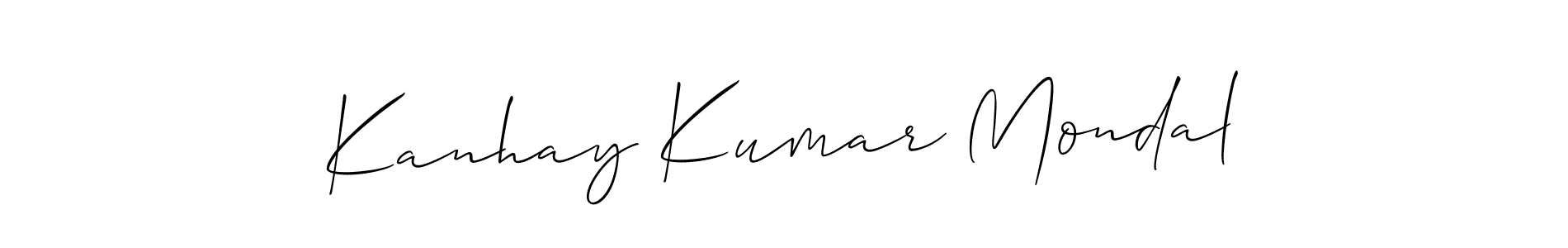 How to make Kanhay Kumar Mondal name signature. Use Allison_Script style for creating short signs online. This is the latest handwritten sign. Kanhay Kumar Mondal signature style 2 images and pictures png