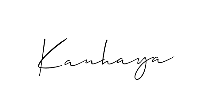 Kanhaya stylish signature style. Best Handwritten Sign (Allison_Script) for my name. Handwritten Signature Collection Ideas for my name Kanhaya. Kanhaya signature style 2 images and pictures png