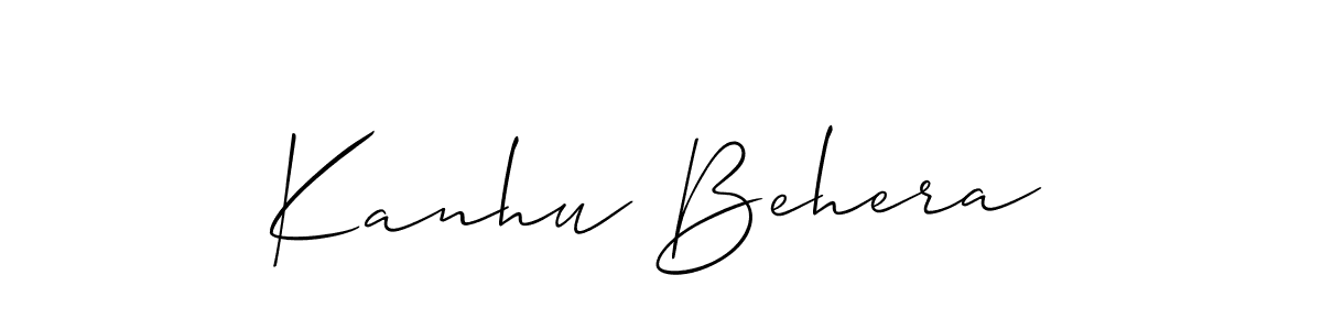 if you are searching for the best signature style for your name Kanhu Behera. so please give up your signature search. here we have designed multiple signature styles  using Allison_Script. Kanhu Behera signature style 2 images and pictures png