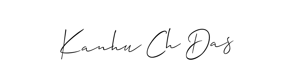 Create a beautiful signature design for name Kanhu Ch Das. With this signature (Allison_Script) fonts, you can make a handwritten signature for free. Kanhu Ch Das signature style 2 images and pictures png