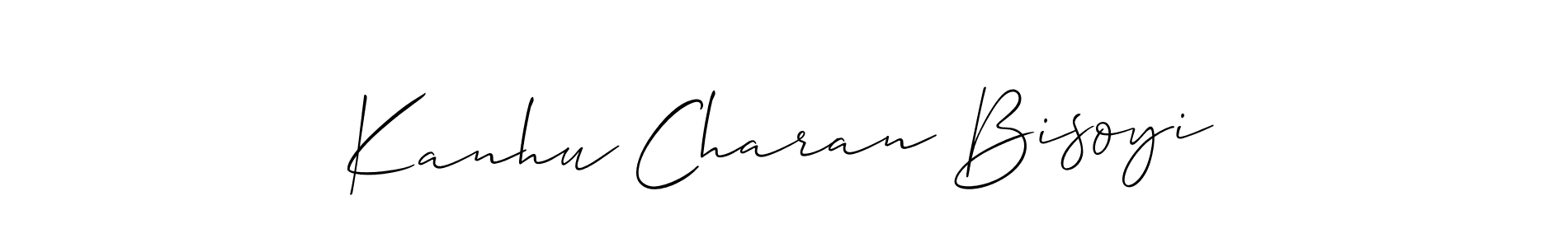 Use a signature maker to create a handwritten signature online. With this signature software, you can design (Allison_Script) your own signature for name Kanhu Charan Bisoyi. Kanhu Charan Bisoyi signature style 2 images and pictures png