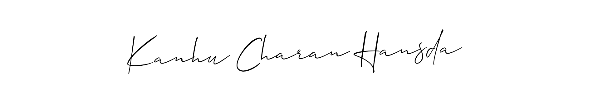 Make a short Kanhu Charan Hansda signature style. Manage your documents anywhere anytime using Allison_Script. Create and add eSignatures, submit forms, share and send files easily. Kanhu Charan Hansda signature style 2 images and pictures png