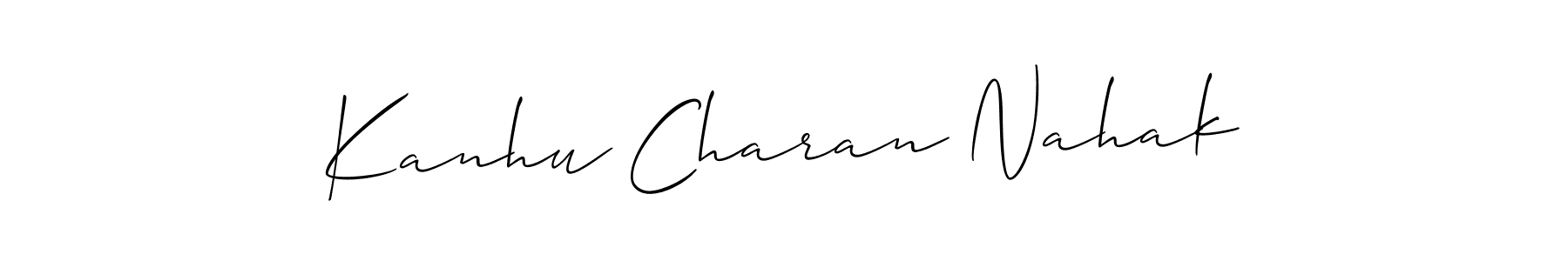 Create a beautiful signature design for name Kanhu Charan Nahak. With this signature (Allison_Script) fonts, you can make a handwritten signature for free. Kanhu Charan Nahak signature style 2 images and pictures png