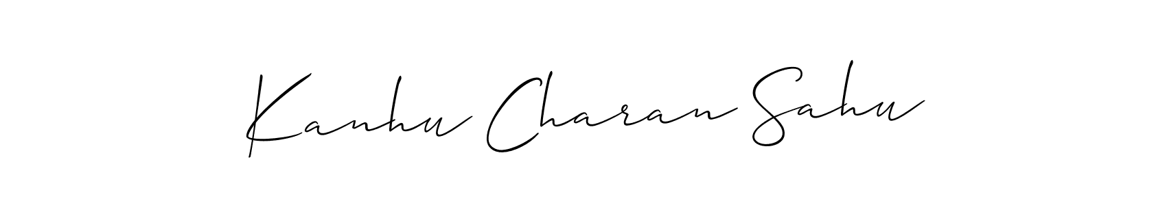 Make a beautiful signature design for name Kanhu Charan Sahu. With this signature (Allison_Script) style, you can create a handwritten signature for free. Kanhu Charan Sahu signature style 2 images and pictures png