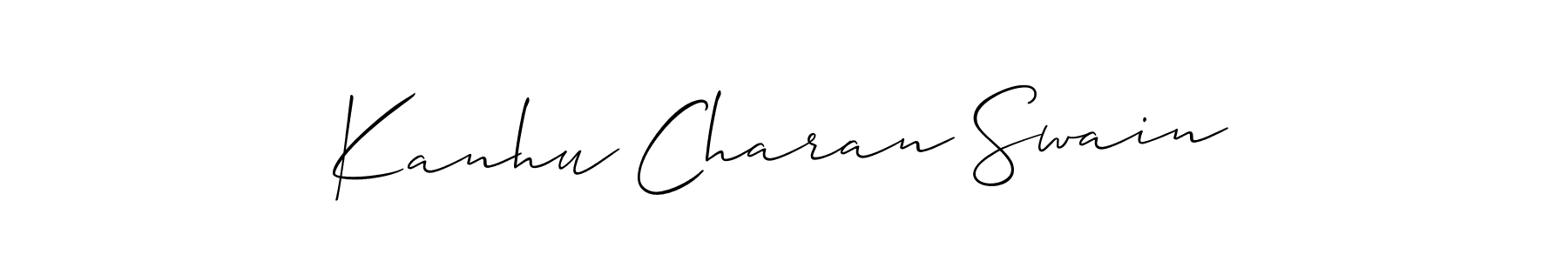 Kanhu Charan Swain stylish signature style. Best Handwritten Sign (Allison_Script) for my name. Handwritten Signature Collection Ideas for my name Kanhu Charan Swain. Kanhu Charan Swain signature style 2 images and pictures png