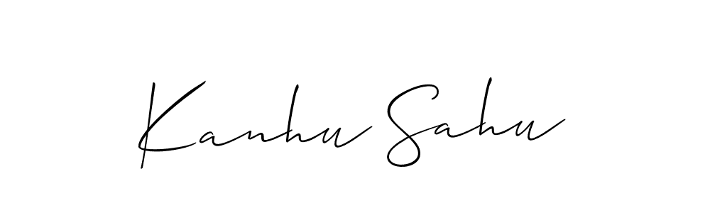 Kanhu Sahu stylish signature style. Best Handwritten Sign (Allison_Script) for my name. Handwritten Signature Collection Ideas for my name Kanhu Sahu. Kanhu Sahu signature style 2 images and pictures png