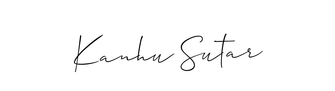 How to Draw Kanhu Sutar signature style? Allison_Script is a latest design signature styles for name Kanhu Sutar. Kanhu Sutar signature style 2 images and pictures png