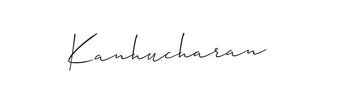 The best way (Allison_Script) to make a short signature is to pick only two or three words in your name. The name Kanhucharan include a total of six letters. For converting this name. Kanhucharan signature style 2 images and pictures png