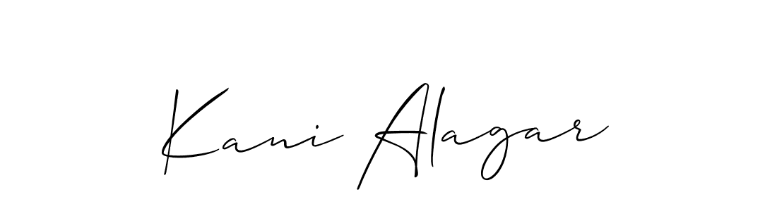 How to make Kani Alagar name signature. Use Allison_Script style for creating short signs online. This is the latest handwritten sign. Kani Alagar signature style 2 images and pictures png