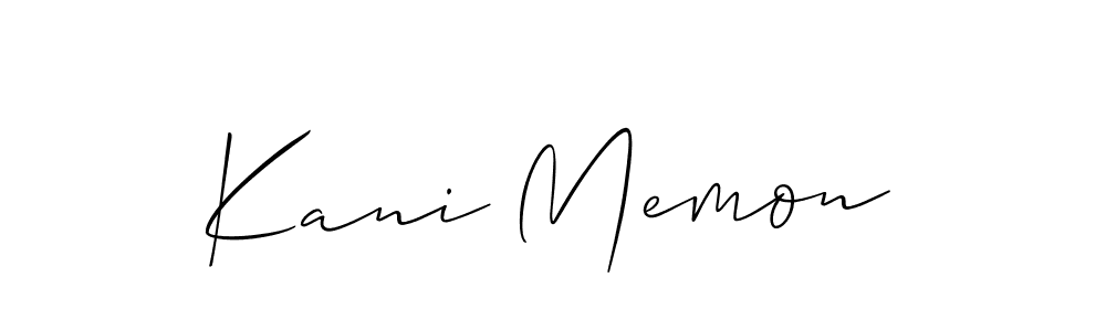 How to Draw Kani Memon signature style? Allison_Script is a latest design signature styles for name Kani Memon. Kani Memon signature style 2 images and pictures png