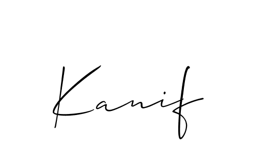 if you are searching for the best signature style for your name Kanif. so please give up your signature search. here we have designed multiple signature styles  using Allison_Script. Kanif signature style 2 images and pictures png