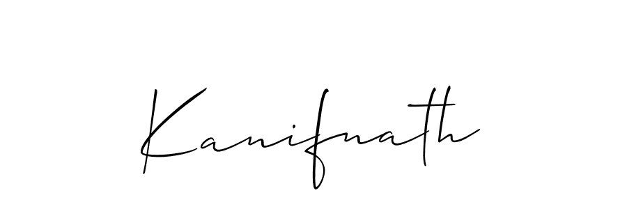 Allison_Script is a professional signature style that is perfect for those who want to add a touch of class to their signature. It is also a great choice for those who want to make their signature more unique. Get Kanifnath name to fancy signature for free. Kanifnath signature style 2 images and pictures png