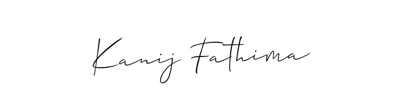 How to Draw Kanij Fathima signature style? Allison_Script is a latest design signature styles for name Kanij Fathima. Kanij Fathima signature style 2 images and pictures png