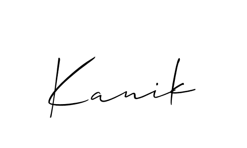 Make a short Kanik signature style. Manage your documents anywhere anytime using Allison_Script. Create and add eSignatures, submit forms, share and send files easily. Kanik signature style 2 images and pictures png