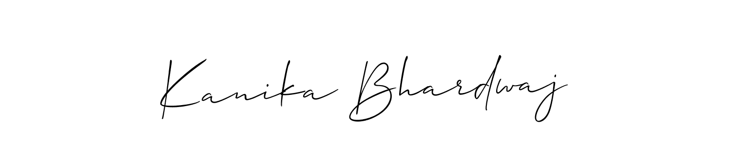 Similarly Allison_Script is the best handwritten signature design. Signature creator online .You can use it as an online autograph creator for name Kanika Bhardwaj. Kanika Bhardwaj signature style 2 images and pictures png