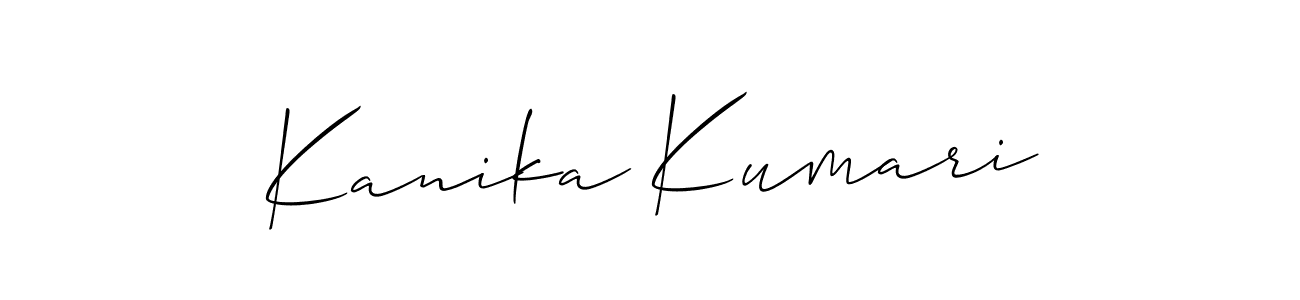 You should practise on your own different ways (Allison_Script) to write your name (Kanika Kumari) in signature. don't let someone else do it for you. Kanika Kumari signature style 2 images and pictures png