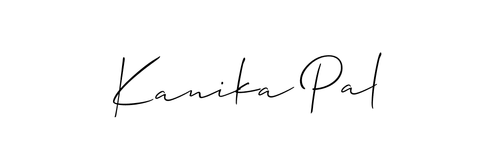 Use a signature maker to create a handwritten signature online. With this signature software, you can design (Allison_Script) your own signature for name Kanika Pal. Kanika Pal signature style 2 images and pictures png