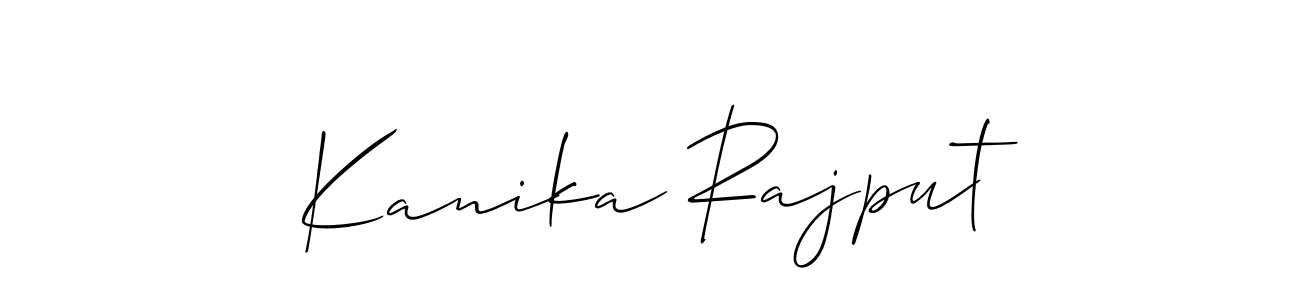 The best way (Allison_Script) to make a short signature is to pick only two or three words in your name. The name Kanika Rajput include a total of six letters. For converting this name. Kanika Rajput signature style 2 images and pictures png