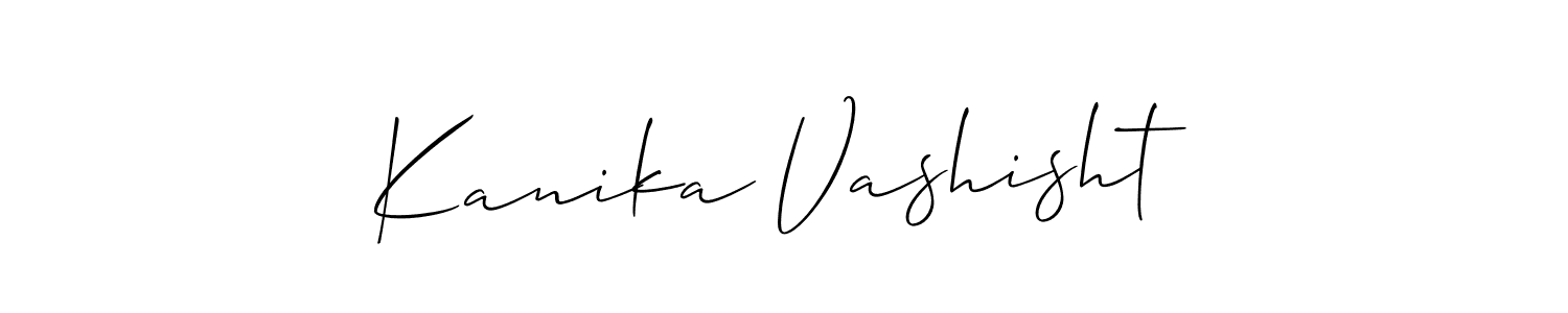 How to Draw Kanika Vashisht signature style? Allison_Script is a latest design signature styles for name Kanika Vashisht. Kanika Vashisht signature style 2 images and pictures png