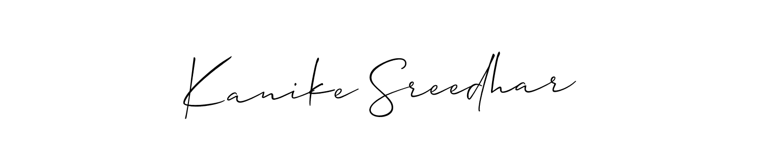 Kanike Sreedhar stylish signature style. Best Handwritten Sign (Allison_Script) for my name. Handwritten Signature Collection Ideas for my name Kanike Sreedhar. Kanike Sreedhar signature style 2 images and pictures png