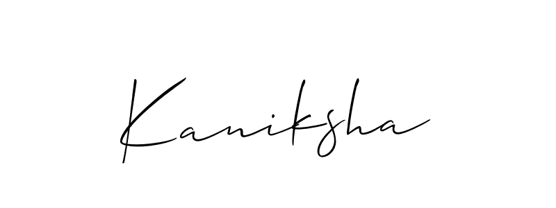 Kaniksha stylish signature style. Best Handwritten Sign (Allison_Script) for my name. Handwritten Signature Collection Ideas for my name Kaniksha. Kaniksha signature style 2 images and pictures png