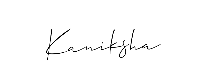 How to make Kaniksha signature? Allison_Script is a professional autograph style. Create handwritten signature for Kaniksha name. Kaniksha signature style 2 images and pictures png